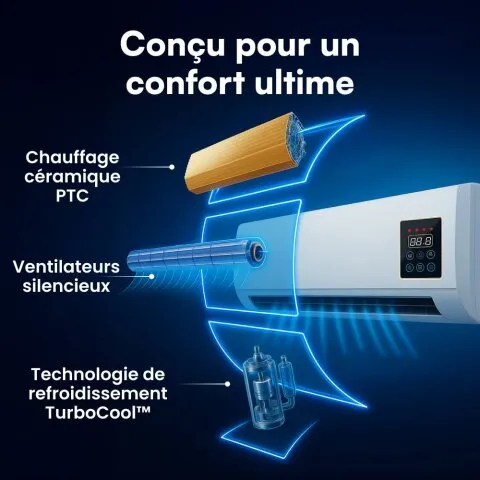 BlizzAir – commandes et modes climatiques
